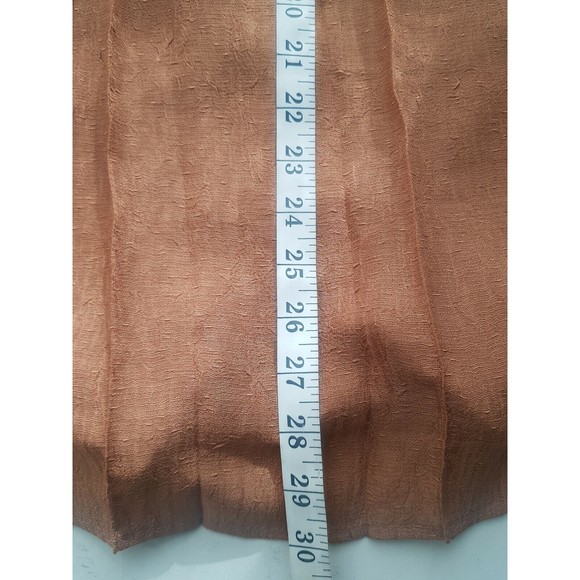 Coldwater Creek Blouse Size Medium Top Brown long Sleeve button down texture - Picture 10 of 12